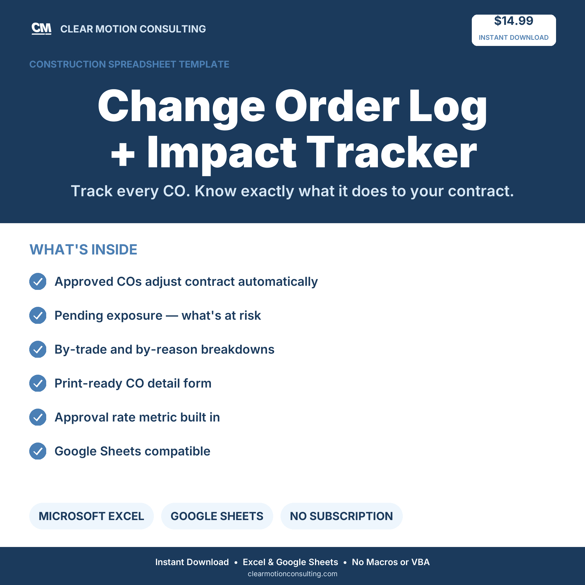 Change Order Log